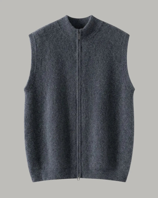 Colete Domo Zip Masculino 100% Cashmere