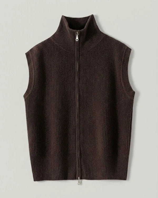 Colete_Encosta_Ribbed-Zip_Feminino_100_Cashmere_