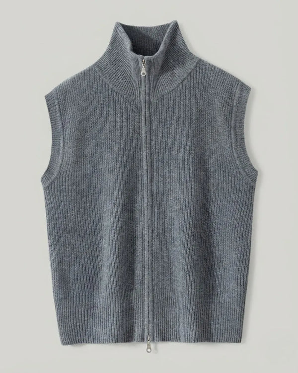 Colete_Encosta_Ribbed-Zip_Feminino_100_Cashmere_