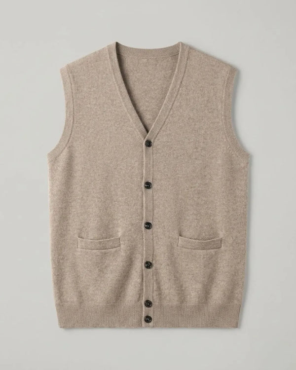 Colete Engrossado Masculino 100% Cashmere