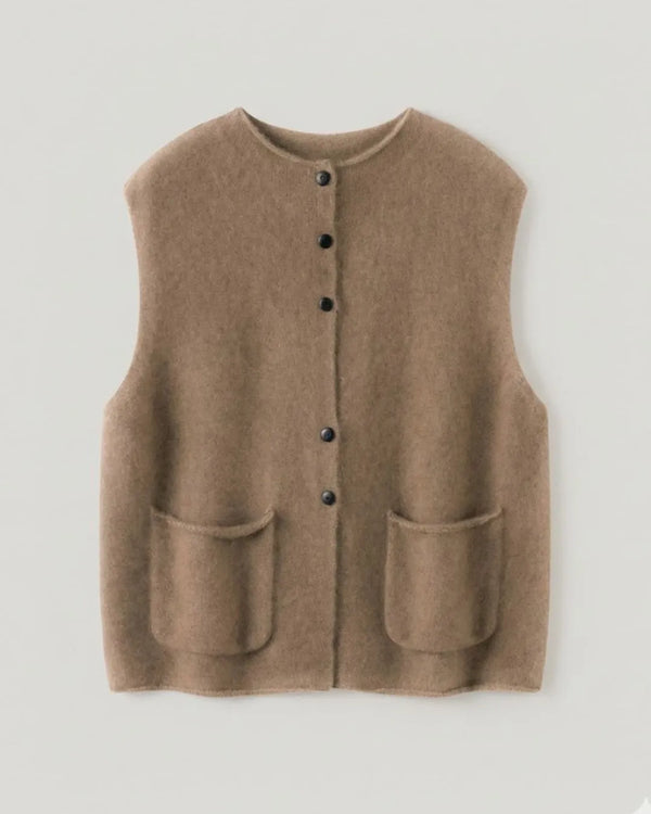 Colete Sela Pocket Feminino 100% Cashmere