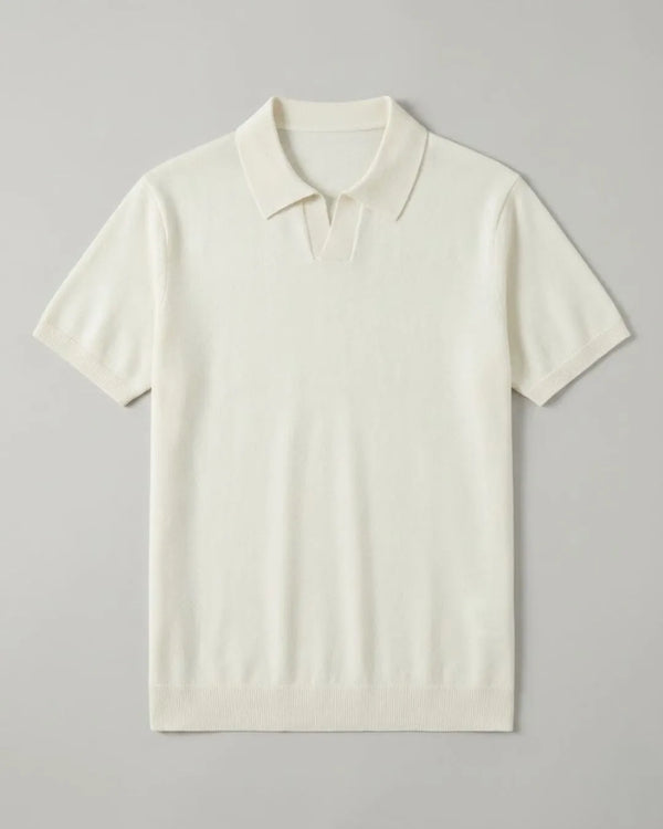 Polo Colina Open-Collar Masculino 100% Cashmere