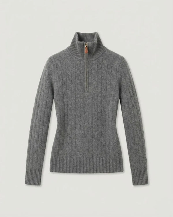 Pulover_Geada_Cable-Zip_Feminino_100_Cashmere_
