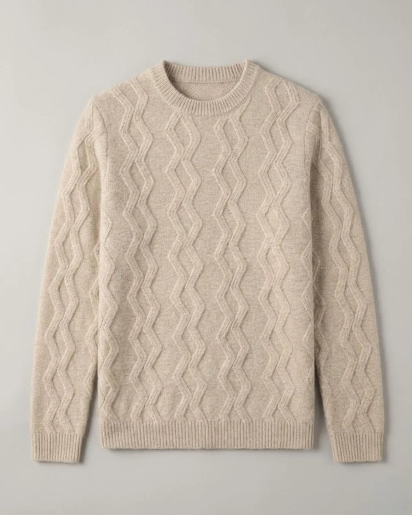 Suéter Knit Maciço Masculino 100% Cashmere