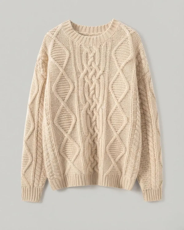 Suéter Nevasca Cable Feminino 100% Cashmere