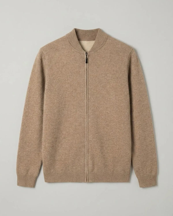 Suéter Pico Bomber-Zip Masculino 100% Cashmere