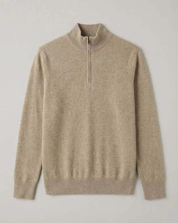 Suéter Planalto Quarter-Zip Masculino 100% Cashmere