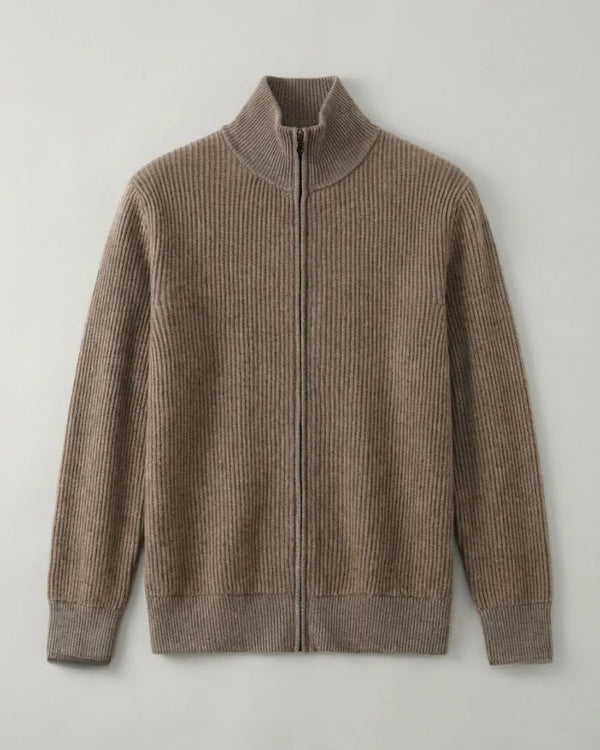 Suéter Serra Full-Zip Masculino 100% Cashmere