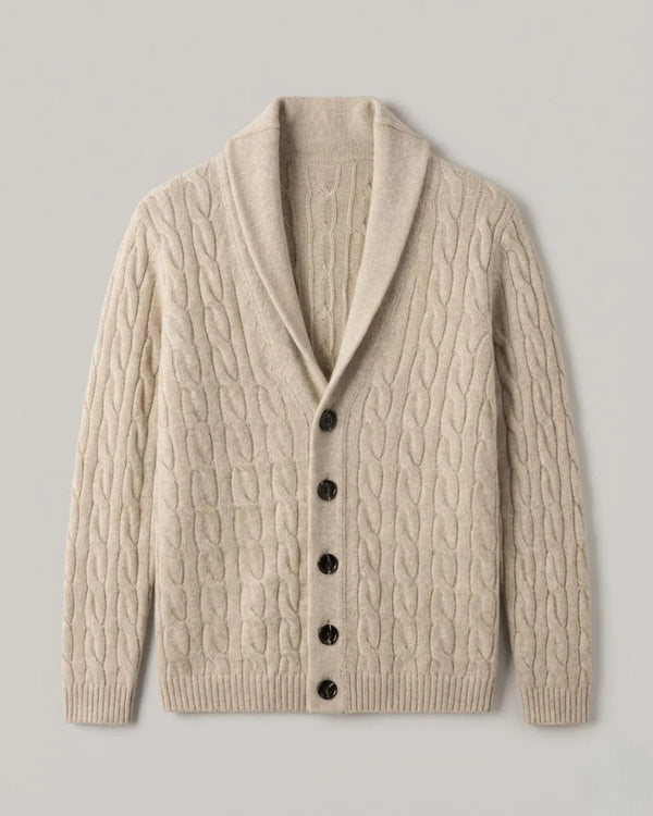 Suéter Vertente Cable Masculino 100% Cashmere